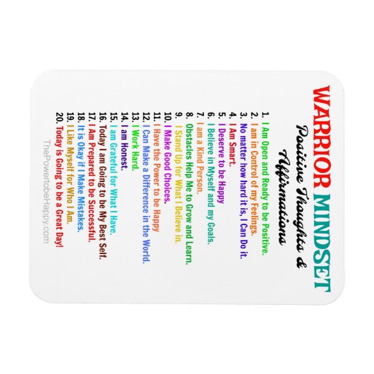 WARRIOR MINDSET MAGNET (Horizontal)