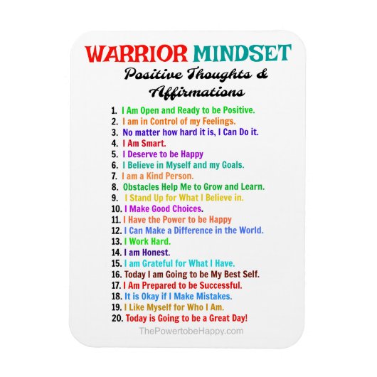 WARRIOR MINDSET MAGNET (Vertikal)
