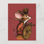 Warrior Mouse Postkarte (Vorderseite)