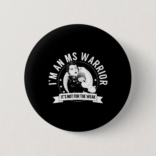Warrior Nftw Multiple Sklerose Bewusstsein Frau Wa Button (Vorderseite)