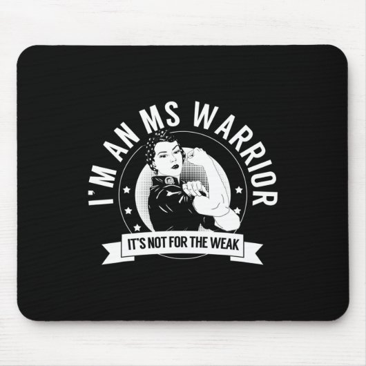 Warrior Nftw Multiple Sklerose Bewusstsein Frau Wa Mousepad (Vorne)