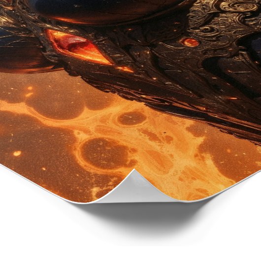 Warrior of Fire Fantasy Poster (Ecke)