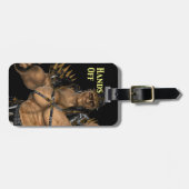 Warrior Ogre sagt Hands Off Easy ID Personalisiert Gepäckanhänger (Vorderseite horizontal)