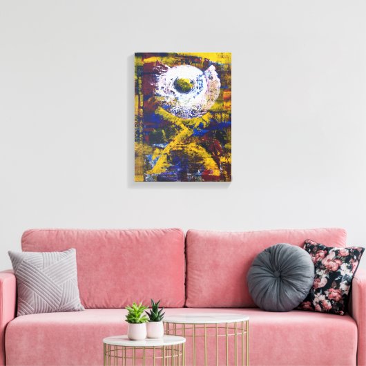 Warrior One Wrapped Canvas Leinwanddruck (Insitu (Wohnzimmer))