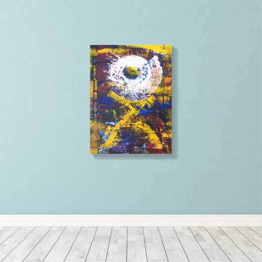 Warrior One Wrapped Canvas Leinwanddruck (Insitu (Holzboden))