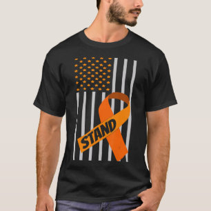 Warrior Orange Ribbon Leukämie Krebs Bewusstsein T-Shirt