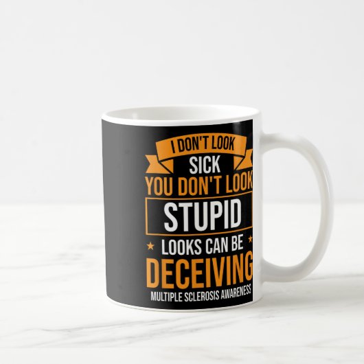Warrior Orange Ribbon Multiple Sklerose Bewusstsei Kaffeetasse (Rechts)