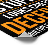 Warrior Orange Ribbon Multiple Sklerose Bewusstsei Poster (Ecke)
