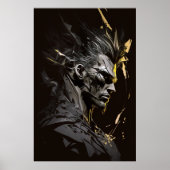 Warrior Portrait Fantasy Malerei Wilder Geist Kuns Poster (Vorne)