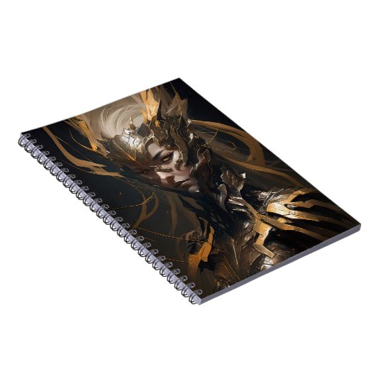 Warrior Portrait Fantasy Malerei Wilder Geist Notizblock (Rechte Seite)