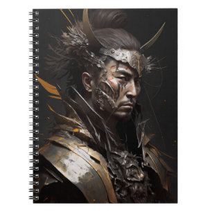 Warrior Portrait Fantasy Painting Dark Character Notizblock