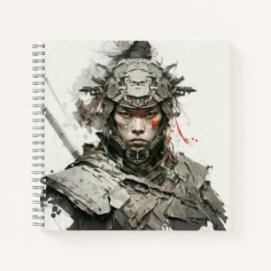 Warrior Portrait Malerei Historisches Abenteuer Notizblock