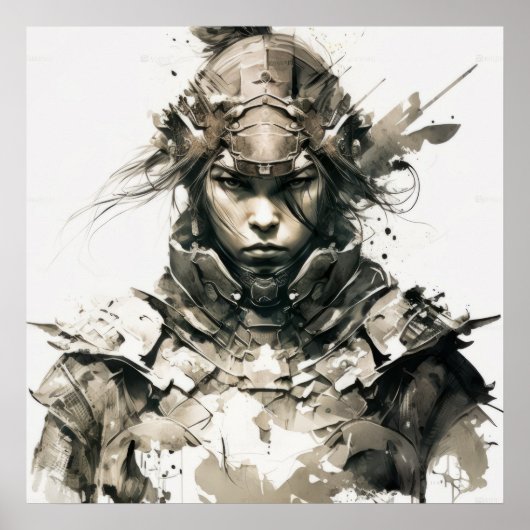 Warrior Portrait Malerei Historisches Abenteuer Poster (Vorne)