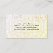 Warrior Pose | Mandala Pattern | Yoga Visitenkarte (Rückseite)