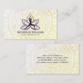 Warrior Pose | Mandala Pattern | Yoga Visitenkarte (Vorne/Hinten)