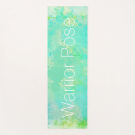 Warrior Pose Pose Wasserfarbe Abstrakt Yogamatte