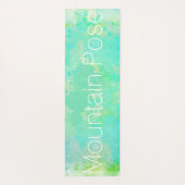 Warrior Pose Pose Wasserfarbe Abstrakt Yogamatte (Rückseite)