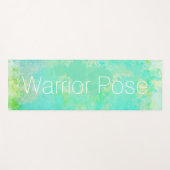 Warrior Pose Pose Wasserfarbe Abstrakt Yogamatte (Vorderseite (Horizontal))