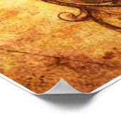 WARRIOR PROFILE IN DRAGON HELMET Sepia Zeichnend Poster (Ecke)