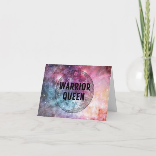 Warrior Queen - Cancer Awareness Card Dankeskarte (Vorderseite)