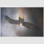 Warrior Queen Flying Bald Eagle Dekoupage Seidenpapier (Vorderseite)