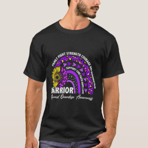 Warrior Rainbow Lila Ribbon Opioid Überdosis Awar T-Shirt