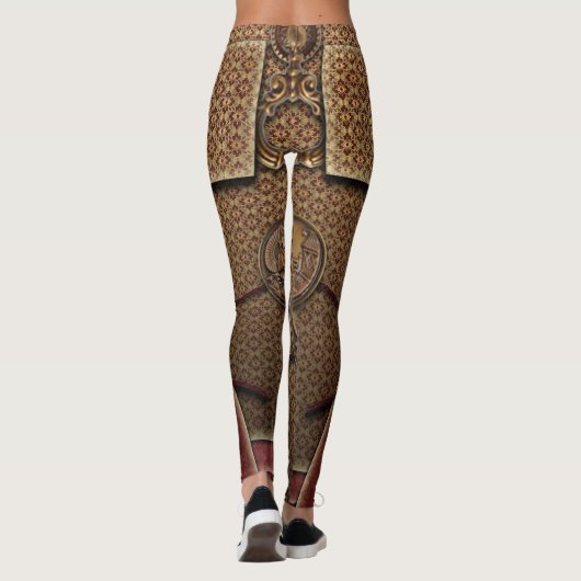 Warrior Red Ombre Muster Leggings (Rückseite)
