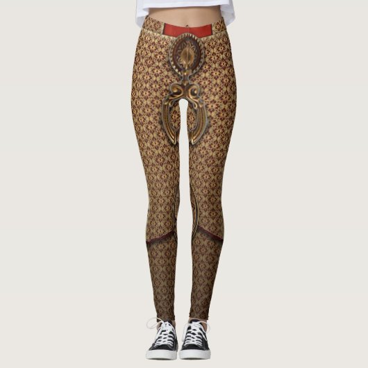 Warrior Red Ombre Muster Leggings (Vorderseite)