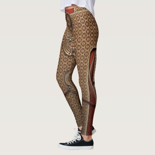 Warrior Red Ombre Muster Leggings (Links)