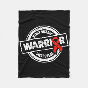 Warrior Red Ribbon Products Gifts Heart Disease Aw Fleecedecke