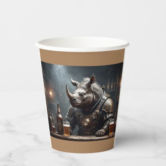 Warrior Rhino Pappbecher (Vorderseite)