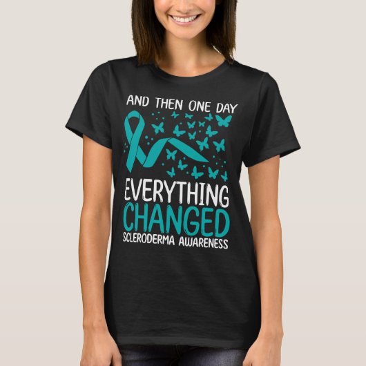 Warrior Ribbon Fighter Scleroderma Awareness T-Shirt (Vorderseite)