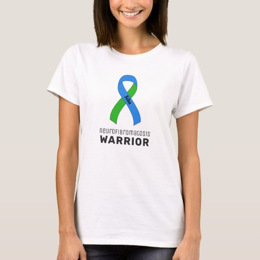 Warrior Ribbon, weißer T - Shirt (Vorderseite)