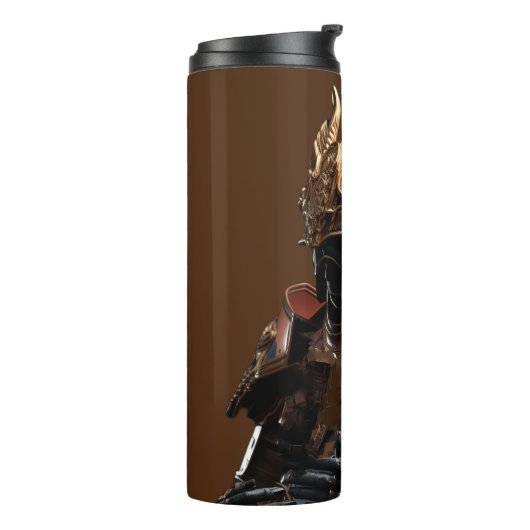 Warrior-Rüstung mit personalisiertem Namen Thermosbecher (Nach links gedreht)