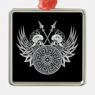 Warrior Skulls Ornament Aus Metall