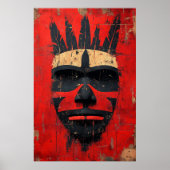 Warrior Spirit Mask - Indigene Stammes-Power Poster (Vorne)
