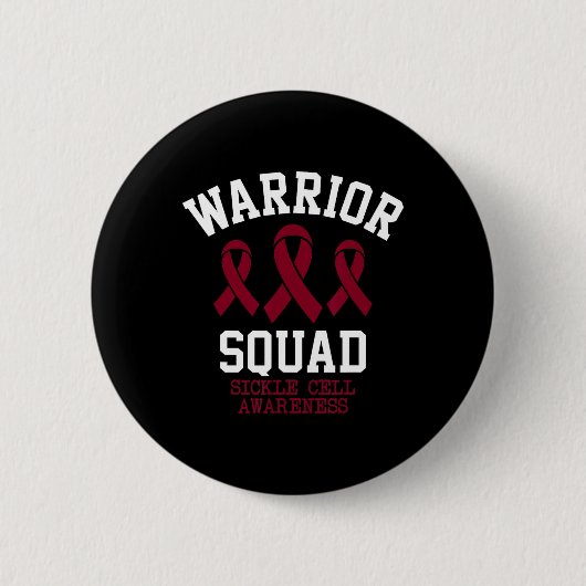 Warrior Squad - Sichelzellenbewusstsein Monat Burg Button (Vorderseite)