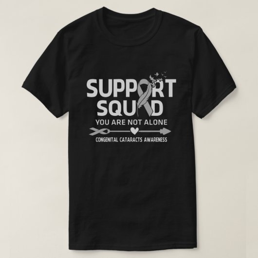 Warrior Support Squad Congenital Cataracts Awarene T-Shirt (Design vorne)