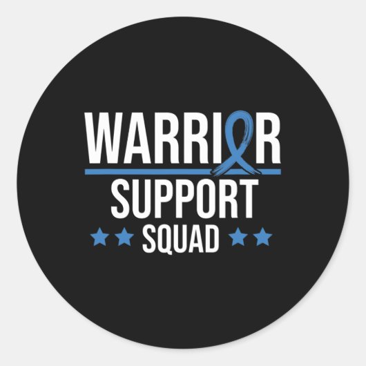 Warrior Support Squad Diabetes-Bewusstsein Runder Aufkleber (Vorderseite)
