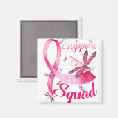 Warrior Support Squad Dragonfly Brustkrebs-Bewusst Magnet (Vorderseite/Rückseite)
