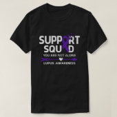 Warrior Support Squad Lupus Awareness Feather T-Shirt (Design vorne)