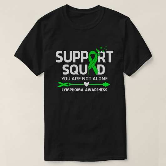 Warrior Support Squad Lymphoma Awareness Fether T-Shirt (Design vorne)