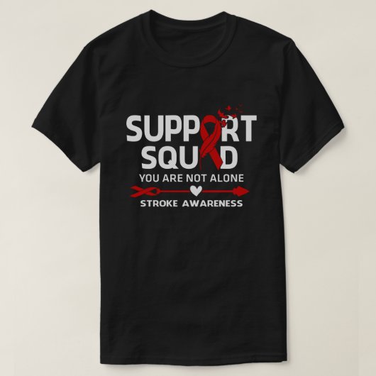 Warrior Support Squad Stroke Awareness Feather T-Shirt (Design vorne)