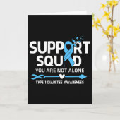 Warrior Support Squad Typ-1-Diabetes-Bewusstsein F Karte (Gelbe Blume)