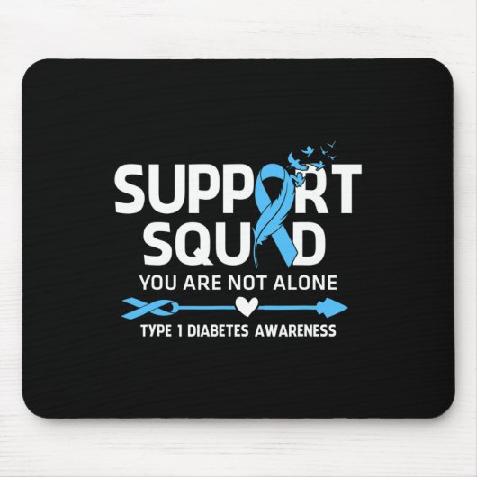 Warrior Support Squad Typ-1-Diabetes-Bewusstsein F Mousepad (Vorne)