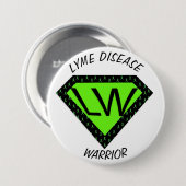 Warrior-Taste für Lyme-Krankheit Button (Vorne & Hinten)