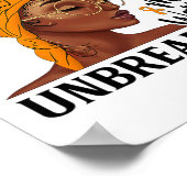 Warrior Unbreakable Black Woman Crps Awareness Poster (Ecke)