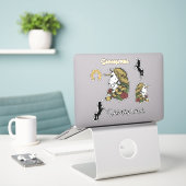 Warrior Unicorn Gold Sticker Theme (Laptop auf Schreibtisch)