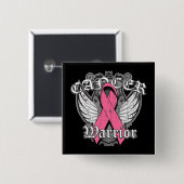Warrior Vintag Wings - Brustkrebs Button (Vorne & Hinten)
