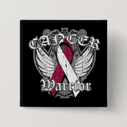 Warrior Vintag Wings - Head Neck Cancer Button (Vorderseite)